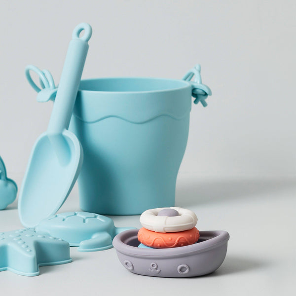 8pc Silicone Bucket Set - Light Blue BSB