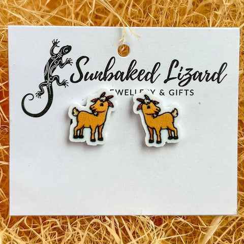 Earrings - Garry the Goat Stud Earrings SBG