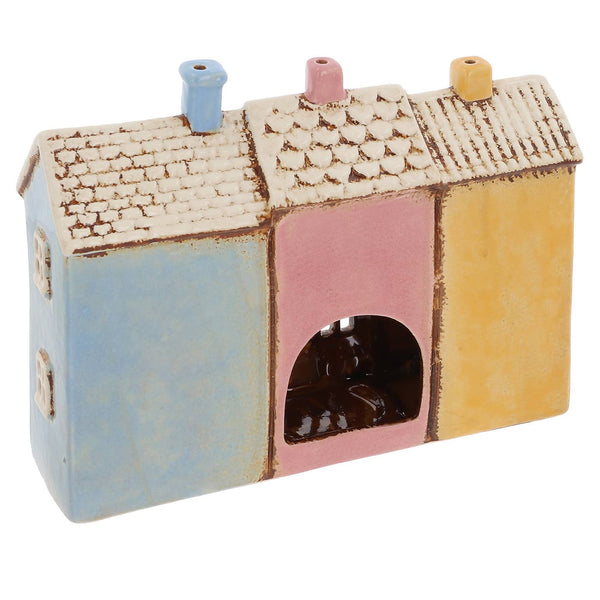 Village Pottery Row Of Shops Tealight