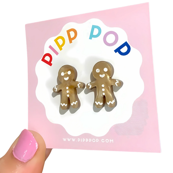 Gingerbread Man Studs Earrings GBM
