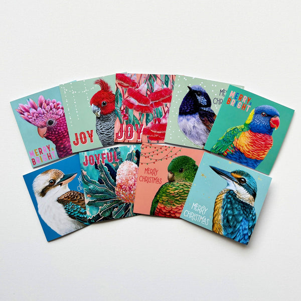 Iluka the Sacred Kingfisher Christmas Card JHS 💚