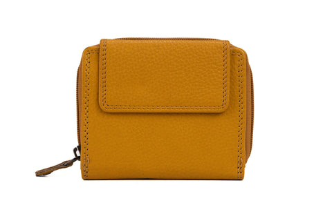 Greenwood - Women's Leather Wallet Tina - Yellow GWY