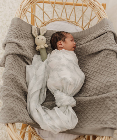 Grey Feather Muslin Swaddle GFS