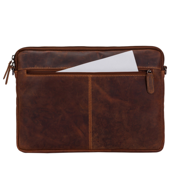 Leather Laptop Sleeve - MacBook Pro/Air 13 / 15 / 16 inch sleeve with Strap - Montreal Sandal LLB