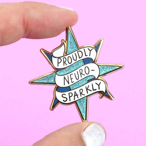 Proudly Neuro-Sparkly Lapel Pin 💚