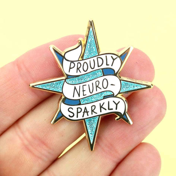 Proudly Neuro-Sparkly Lapel Pin 💚