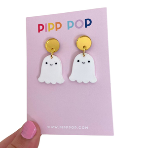 Earrings - Halloween Ghost Dangles - 2 Colours Available PPH
