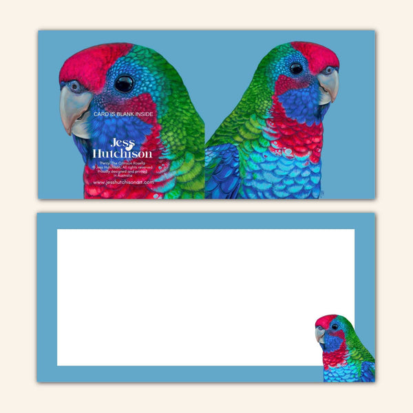 Percy the Crimson Rosella Greeting Card PCA 💚