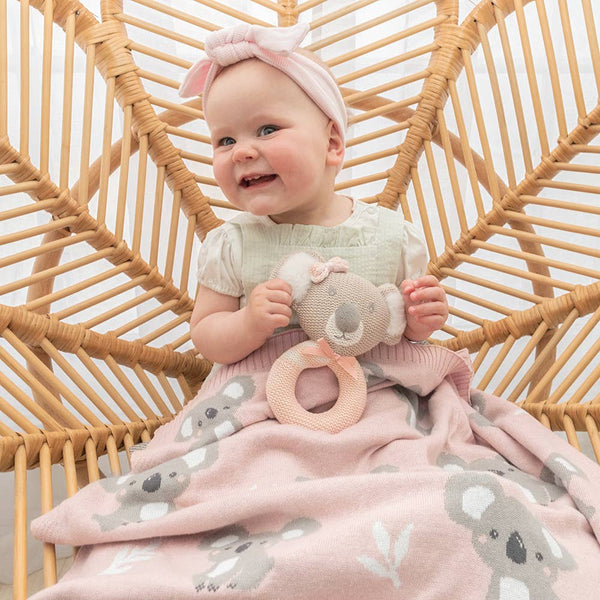 Australiana Baby Blanket - Koala/Blush BBK
