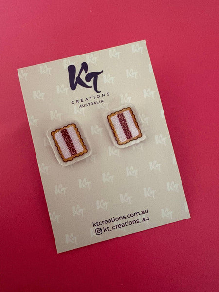 Iced vovo Acrylic stud Earrings - Australia Day earrings