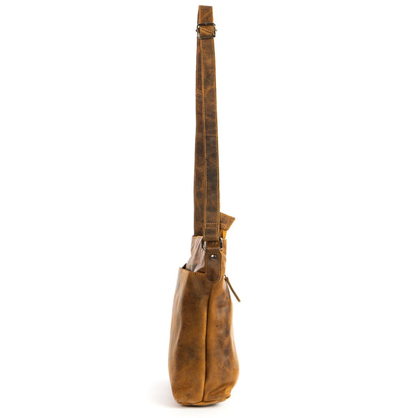 Greenwood Leather - Women Shoulder Bag Camel GWSC