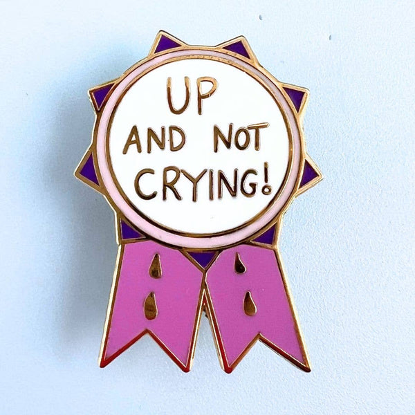 Up And Not Crying Award Lapel Pin 💚