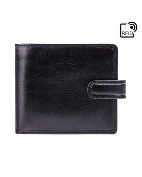 Greenwood Heritage Collection Men's RFID Leather Bifold Wallet – Black GHB