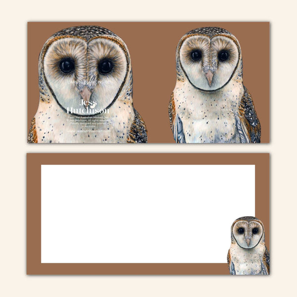 New design - Faith the Australian Masked Owl Greeting Card JFO 💚