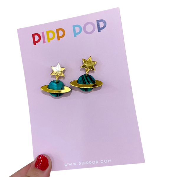 Planet Dangle Earrings PDE