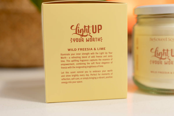 Light Up your Worth- Wild Freesia & Lime  500ml Soy Candle BLF