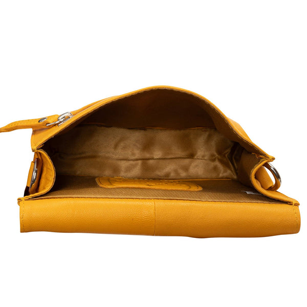 Sunny Mini Leather Crossbody Bag — Mustard Yellow GWSC