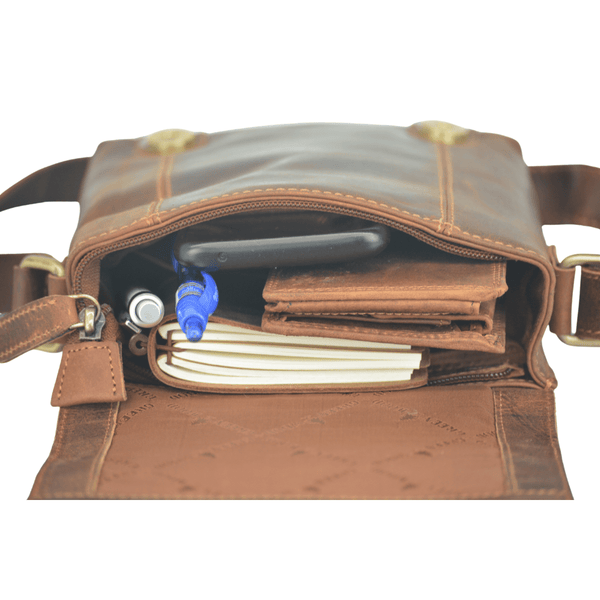 Leather Shoulder Bag Dubbo - Camel GW196651CAM LSD