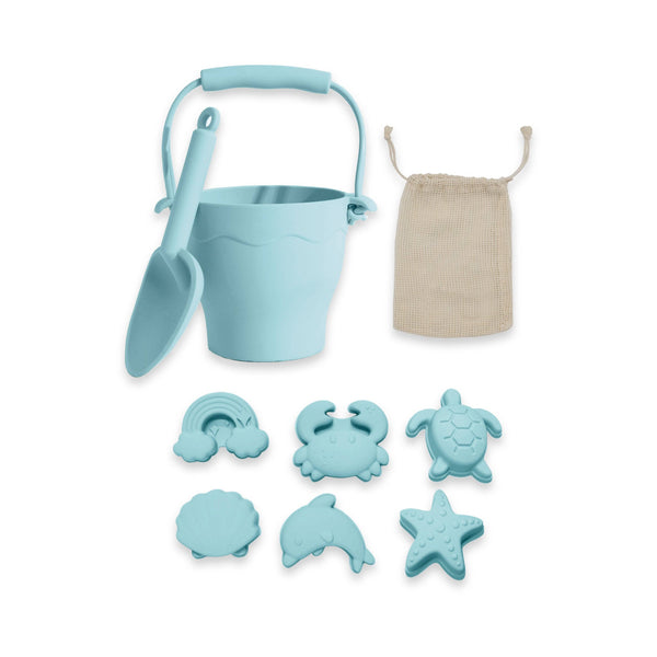 8pc Silicone Bucket Set - Light Blue BSB