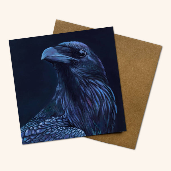 Poe the Raven Greeting Card PRG 💚