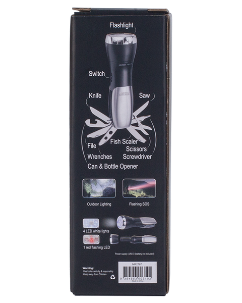 Men's Republic Multi-Tool Survival Flashlight - 10 Functions MTS