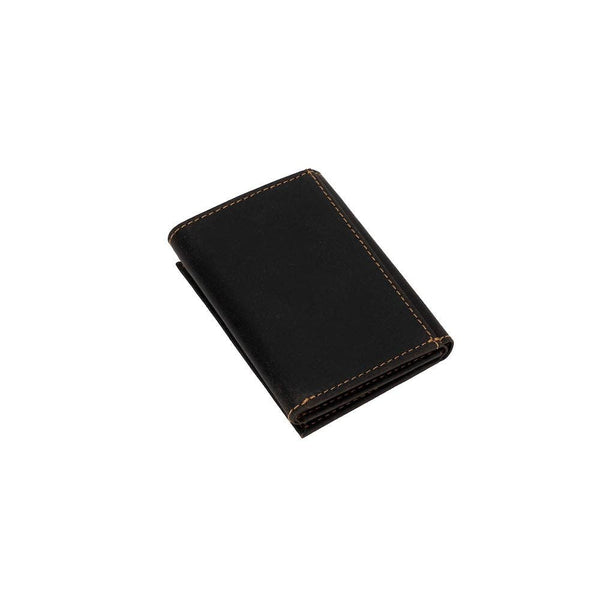 Greenwood Leather “Wellington” Men’s Tri-Fold RFID Leather Wallet – Dark Brown | Gift Box Included GWW