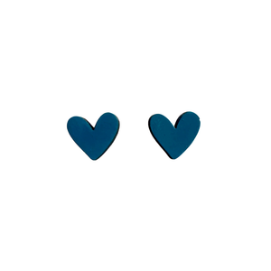 Earrings - Wooden Heart Studs PPWH
