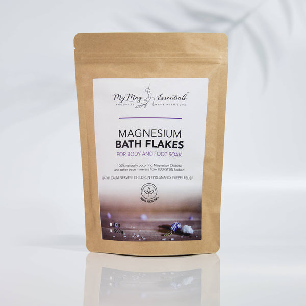 Magnesium Bath Flakes for Body and Foot Soaks 500g Bag MBFA 💚