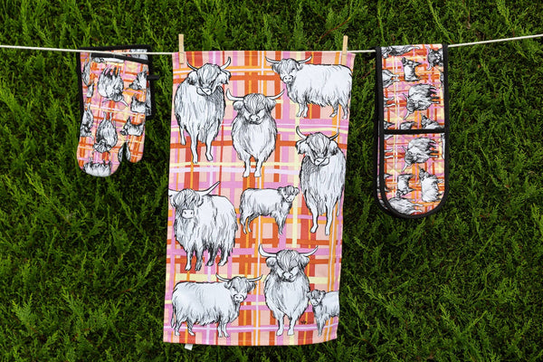 Tea Towel - Highland Cow THC