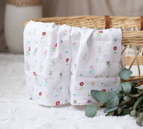Muslin Wrap - Field of Flowers Muslin Swaddle MWFF