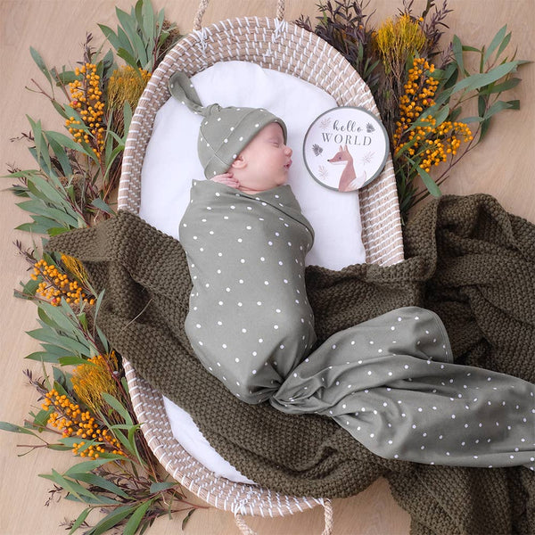 Newborn Gift Set - Olive Spots NGS 💚