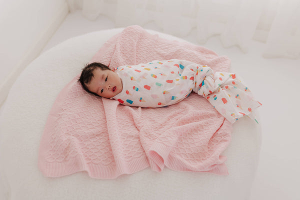 ICE CREAM & PINK SPOT MUSLIN WRAP 2 PACK CPT