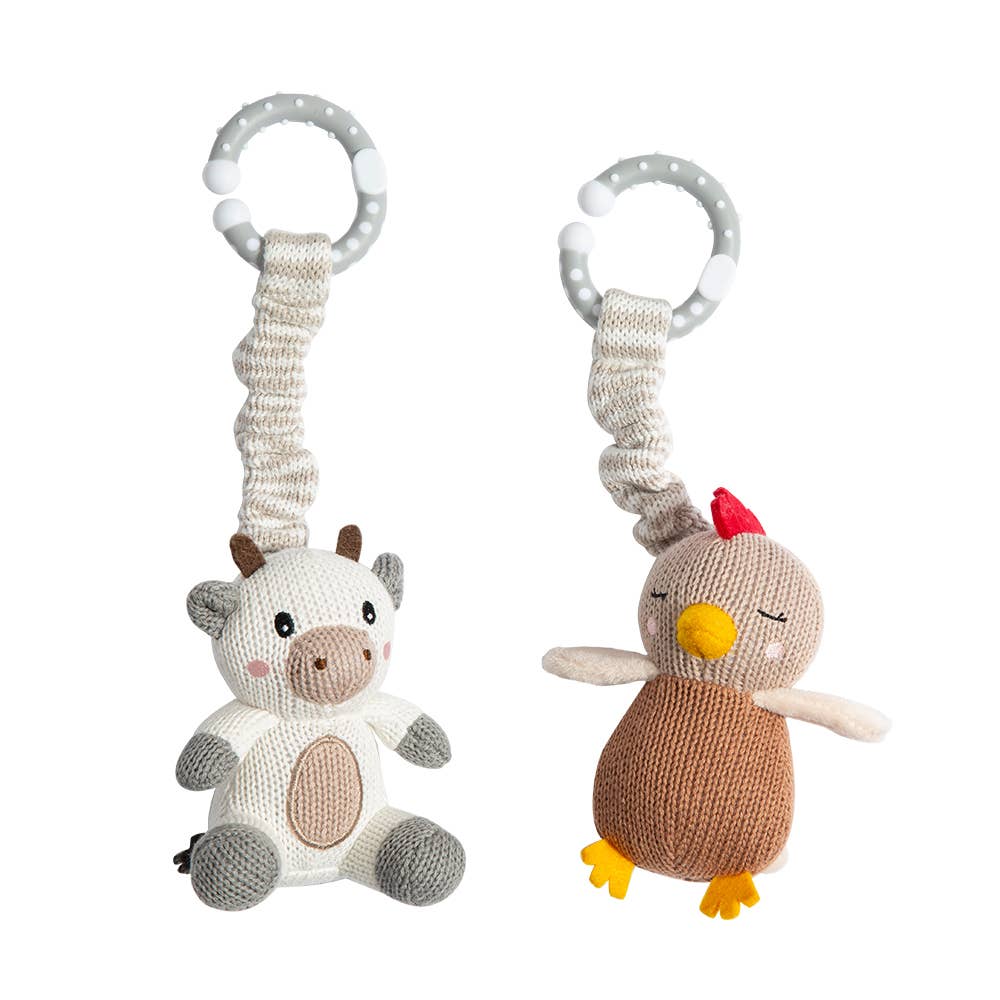 2pk Stroller Toy - Cow & Chicken SCC