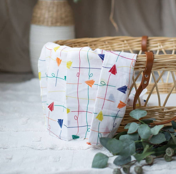 Paper Plane Muslin Swaddle PPS