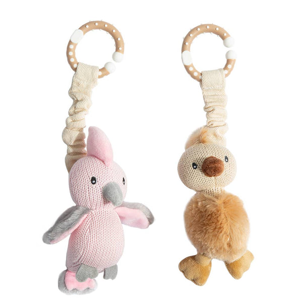 2pk Stroller Toy - Galah & Emu SGE 💚