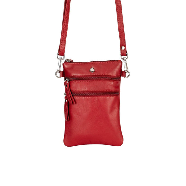 Leather Sling Bag Kempsey - RED