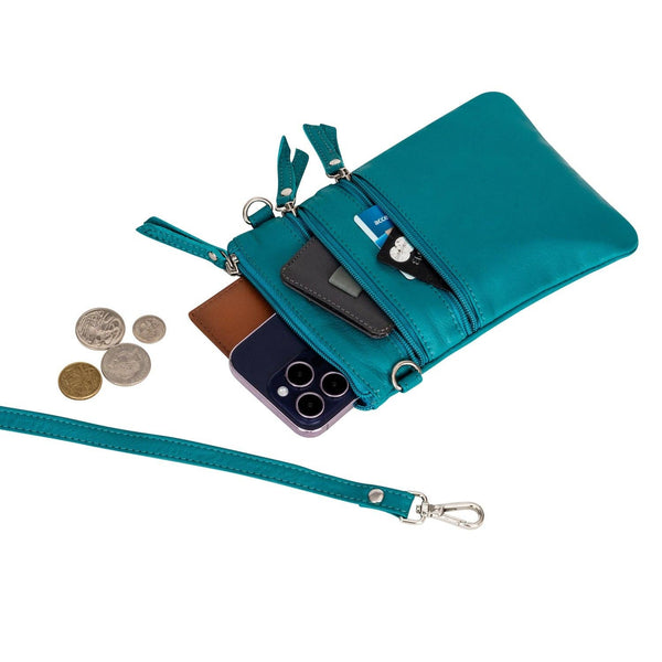 Leather Sling Bag Kempsey - Turquoise TUR