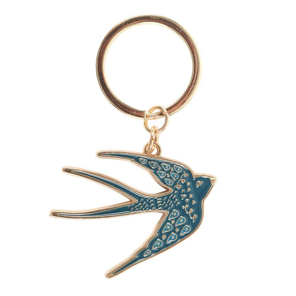 Blue Spread Your Wings Swallow Keyring BSK