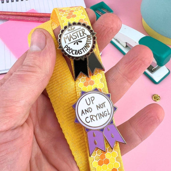 Up And Not Crying Award Lapel Pin 💚
