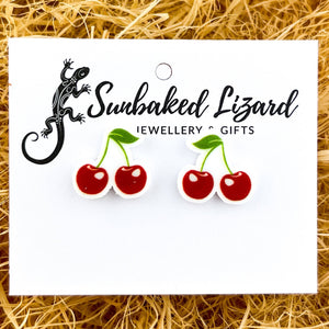 Earrings - Cherry Studs SBC