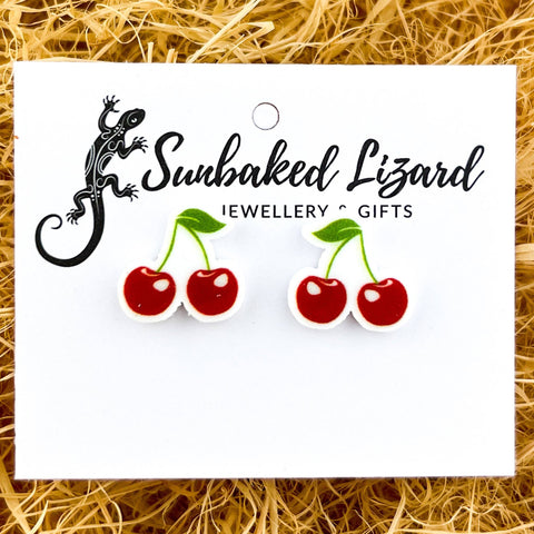 Earrings - Cherry Studs SBC