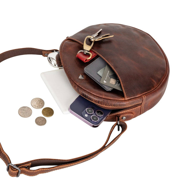 Circle Luxe – Sandel Leather Crossbody Bag CLS