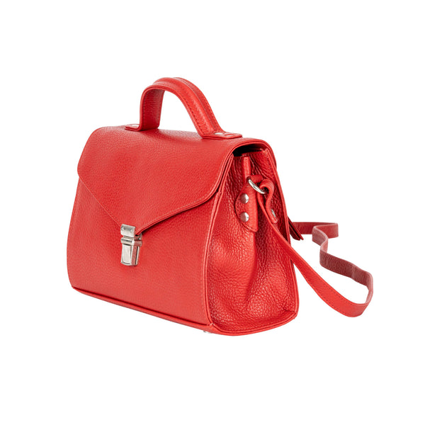 Greenwood Harper Red Leather Top Handle Crossbody Bag GHC