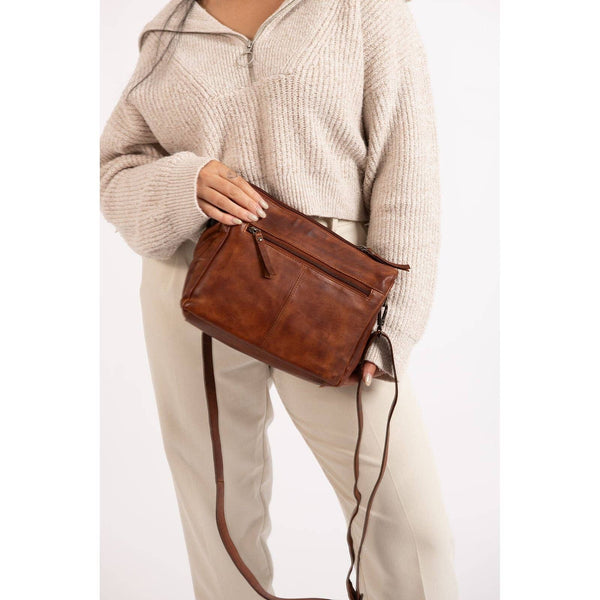 Greenwood Leather - Shoulder Bag June Cognac GWJC