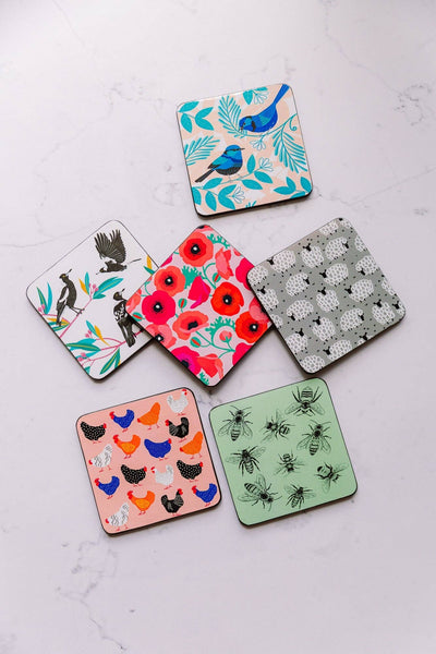 Coasters (set of 4) - Bright Hens BHC