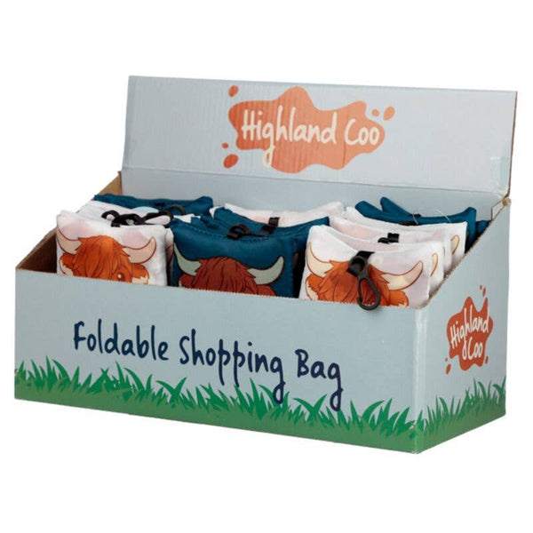 Foldable Reusable Shopping Bag Highland Coo Cow