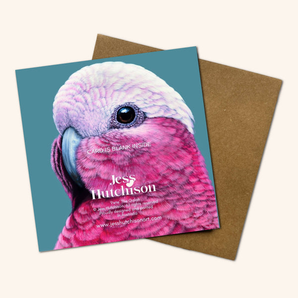 Pete the Galah Greeting Card PGG 💚
