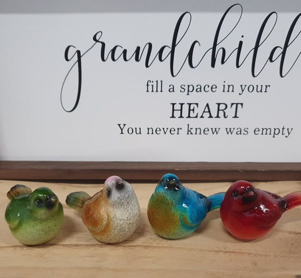 Decorative - resin bird assorted colours Small