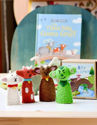 Felt Finger Puppets - Three Billy Goats Gruff FPB