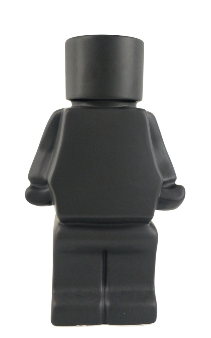 Planter - Block Man Black Standing BMS